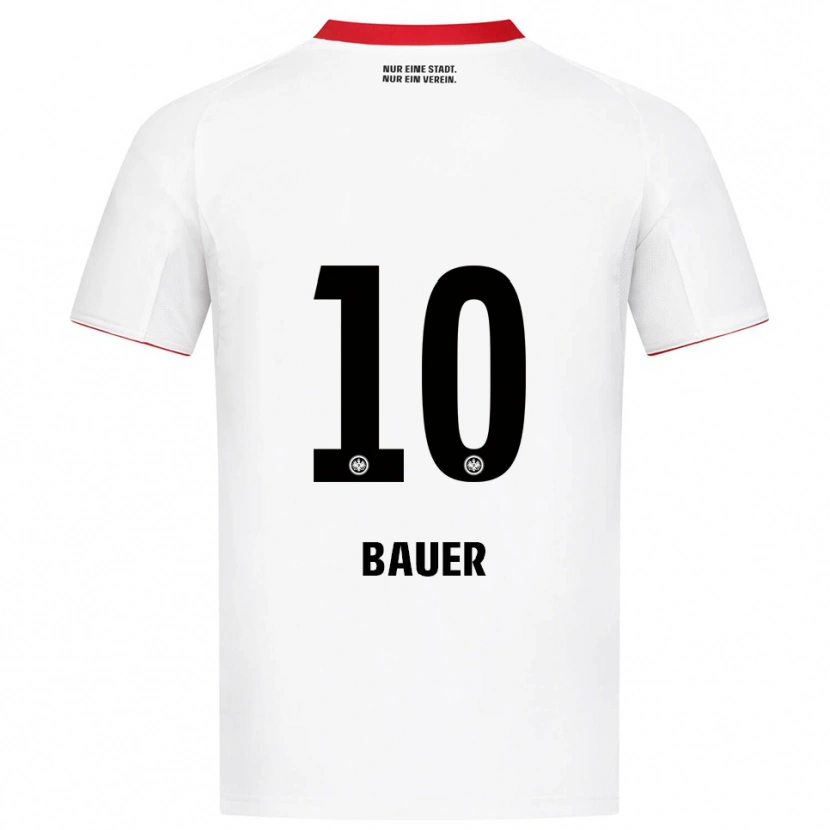 Danxen Homem Camisola Jonas Bauer #10 Branco Vermelho Alternativa 2025/26 Camisa