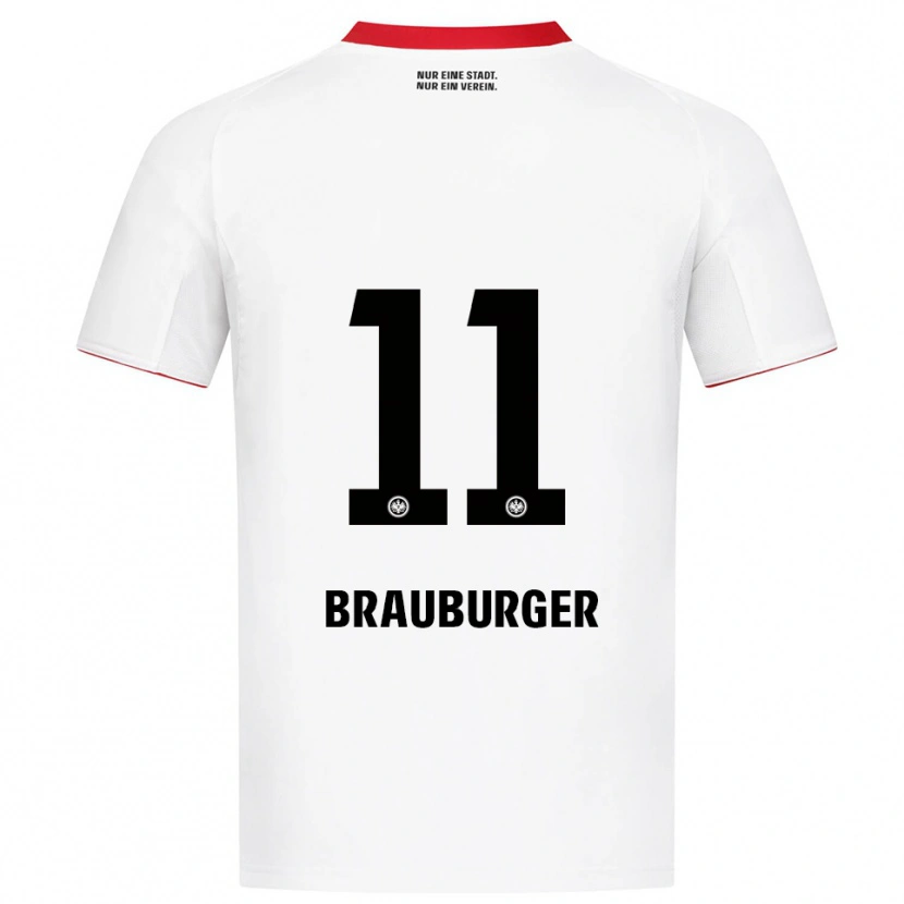 Danxen Homem Camisola Maximilian Brauburger #11 Branco Vermelho Alternativa 2025/26 Camisa
