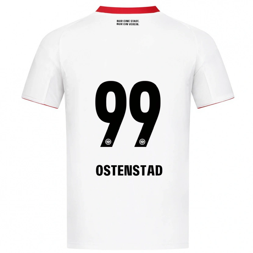 Danxen Homem Camisola Marthine Østenstad #99 Branco Vermelho Alternativa 2025/26 Camisa