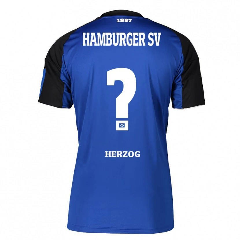Danxen Homem Camisola Miguel Herzog #0 Azul Preto Alternativa 2025/26 Camisa