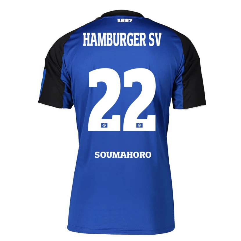 Danxen Homem Camisola Aboubaka Soumahoro #22 Azul Preto Alternativa 2025/26 Camisa