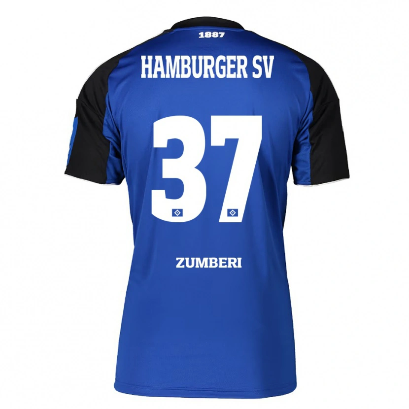 Danxen Homem Camisola Valon Zumberi #37 Azul Preto Alternativa 2025/26 Camisa