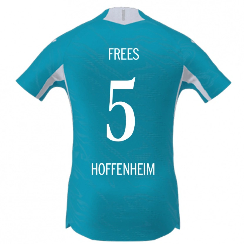 Danxen Homem Camisola Kelven Frees #5 Azul Celeste Alternativa 2025/26 Camisa