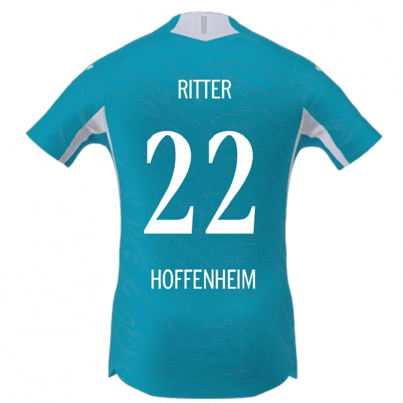 Danxen Homem Camisola Sara Ritter #22 Azul Celeste Alternativa 2025/26 Camisa