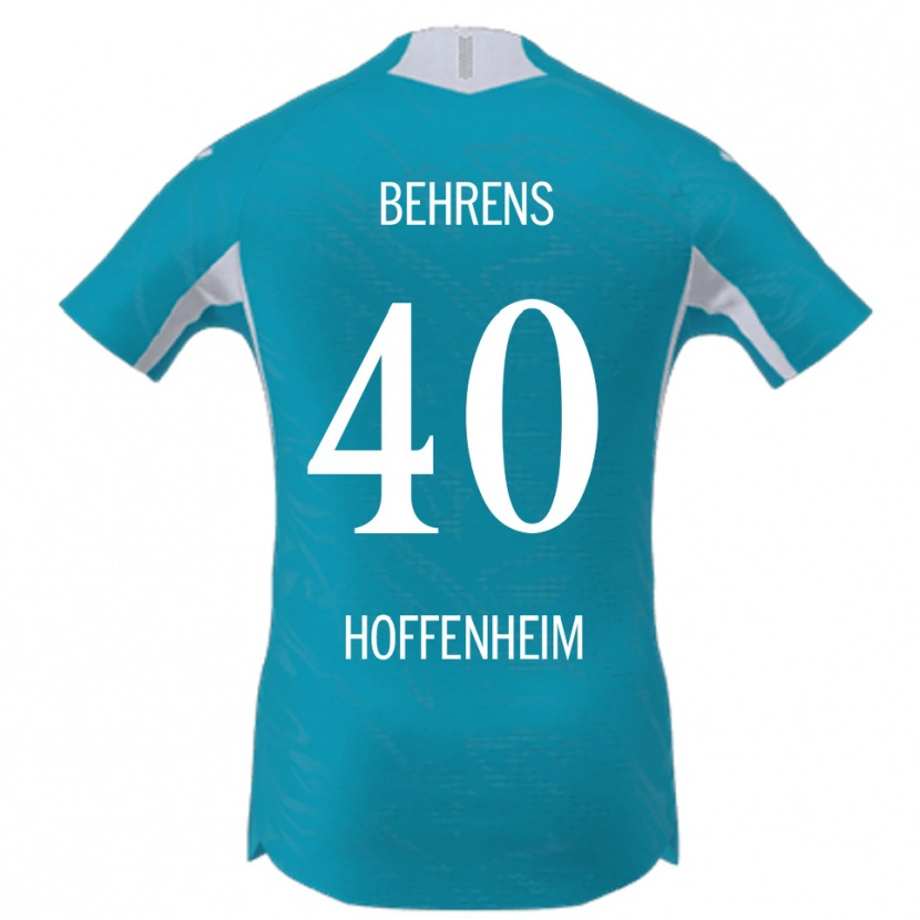 Danxen Homem Camisola Hennes Behrens #40 Azul Celeste Alternativa 2025/26 Camisa