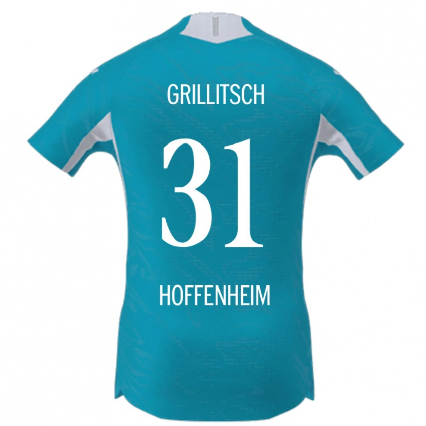 Danxen Homem Camisola Florian Grillitsch #31 Azul Celeste Alternativa 2025/26 Camisa