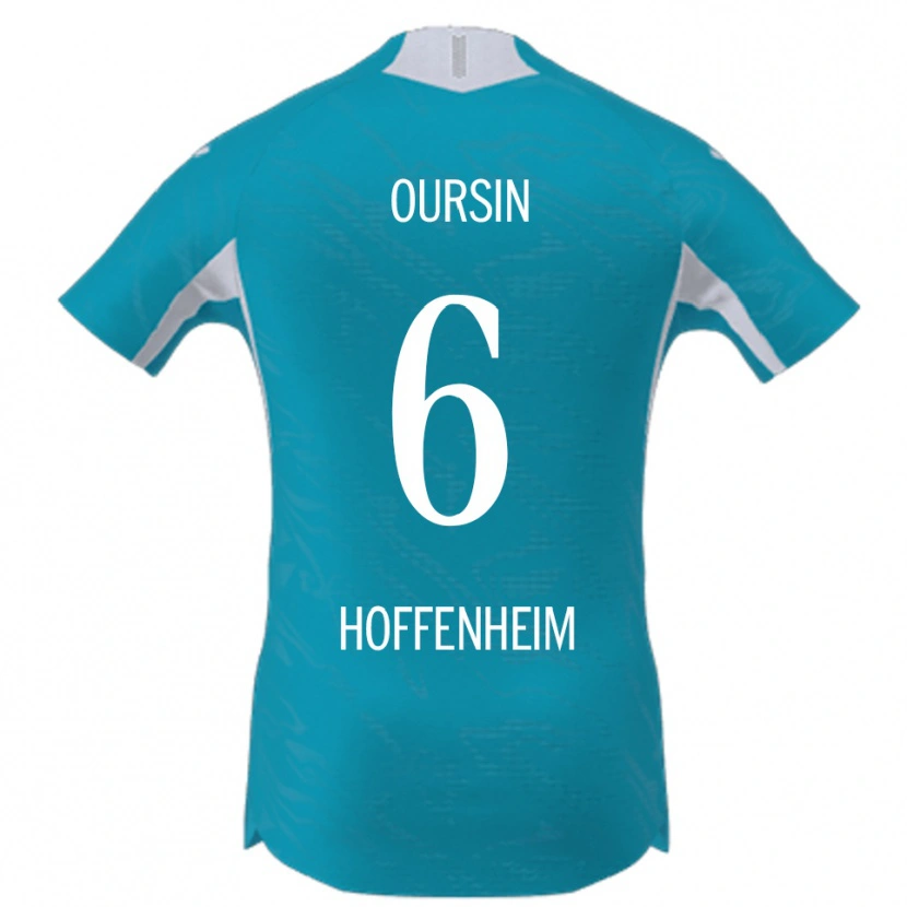 Danxen Homem Camisola Fredrik Oursin #6 Azul Celeste Alternativa 2025/26 Camisa