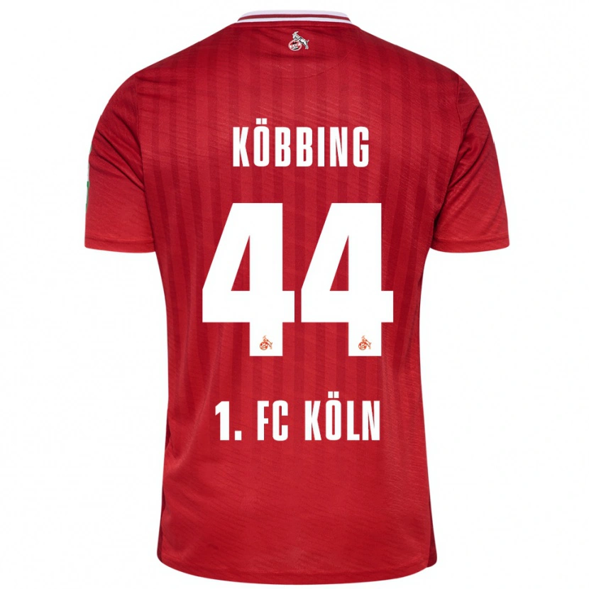 Danxen Homem Camisola Matthias Köbbing #44 Vermelho Branco Alternativa 2025/26 Camisa