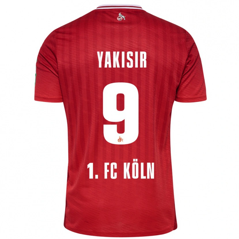 Danxen Homem Camisola Emir-Ahmet Yakisir #9 Vermelho Branco Alternativa 2025/26 Camisa