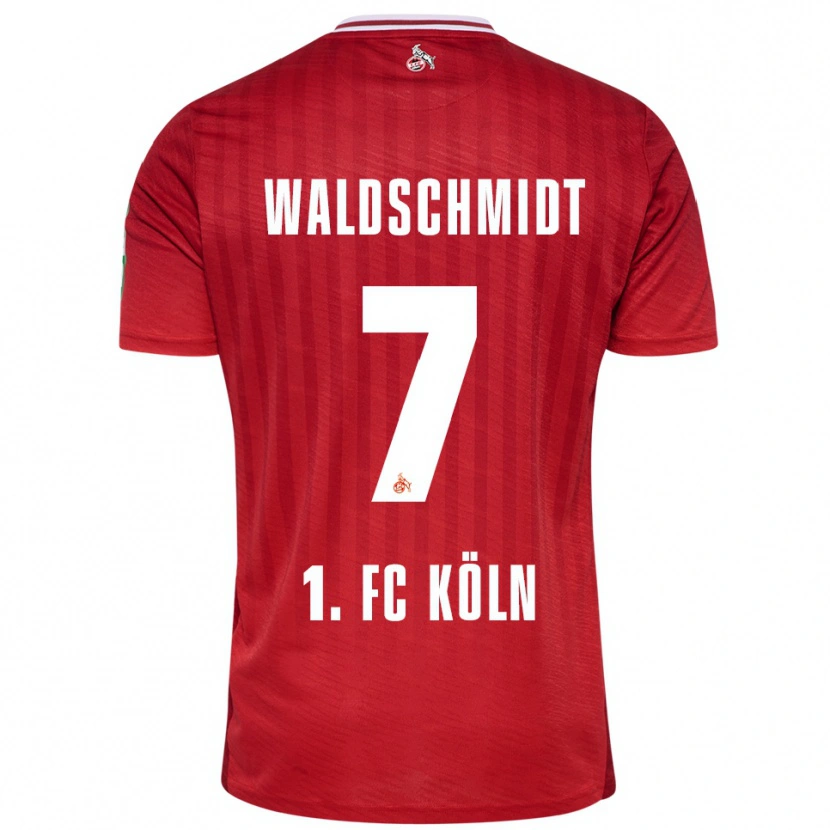 Danxen Homem Camisola Luca Waldschmidt #7 Vermelho Branco Alternativa 2025/26 Camisa