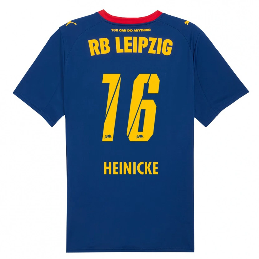 Danxen Homem Camisola Niklas Heinicke #16 Marinho Vermelho Alternativa 2025/26 Camisa