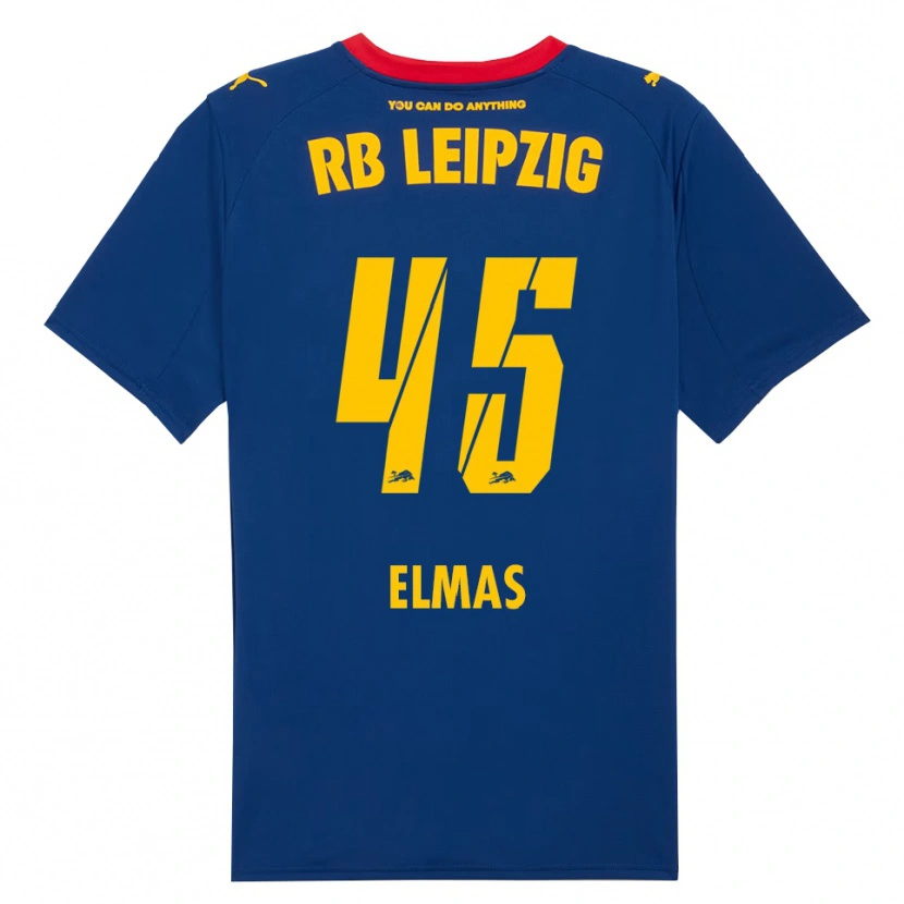 Danxen Homem Camisola Eljif Elmas #45 Marinho Vermelho Alternativa 2025/26 Camisa