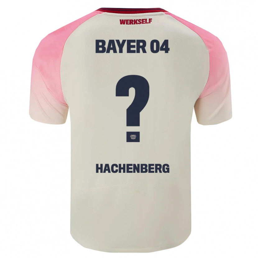 Danxen Homem Camisola Merlin Hachenberg #0 Rosa Branco Sujo Alternativa 2025/26 Camisa