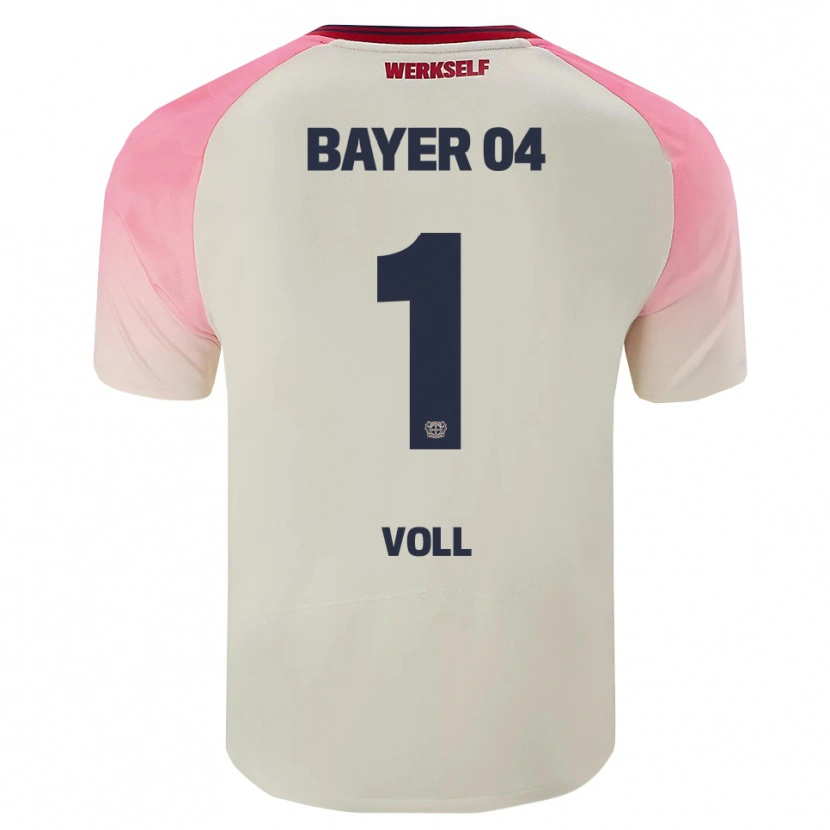 Danxen Homem Camisola Charlotte Voll #1 Rosa Branco Sujo Alternativa 2025/26 Camisa