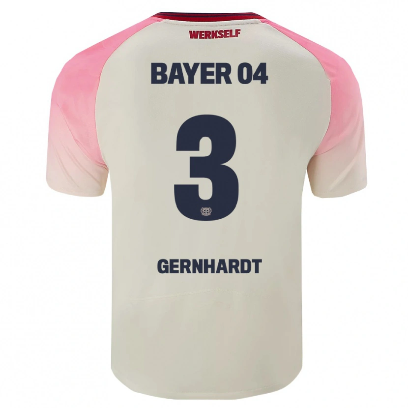 Danxen Homem Camisola Nils Gernhardt #3 Rosa Branco Sujo Alternativa 2025/26 Camisa