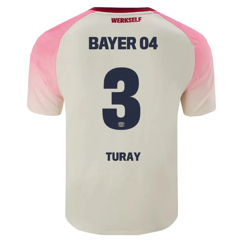 Danxen Homem Camisola Osman Turay #3 Rosa Branco Sujo Alternativa 2025/26 Camisa