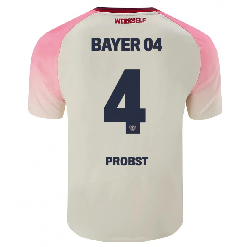 Danxen Homem Camisola Noah Probst #4 Rosa Branco Sujo Alternativa 2025/26 Camisa
