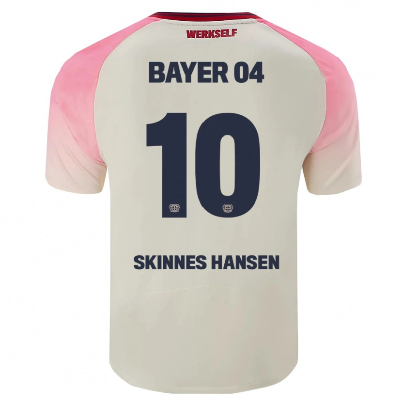 Danxen Homem Camisola Synne Skinnes Hansen #10 Rosa Branco Sujo Alternativa 2025/26 Camisa