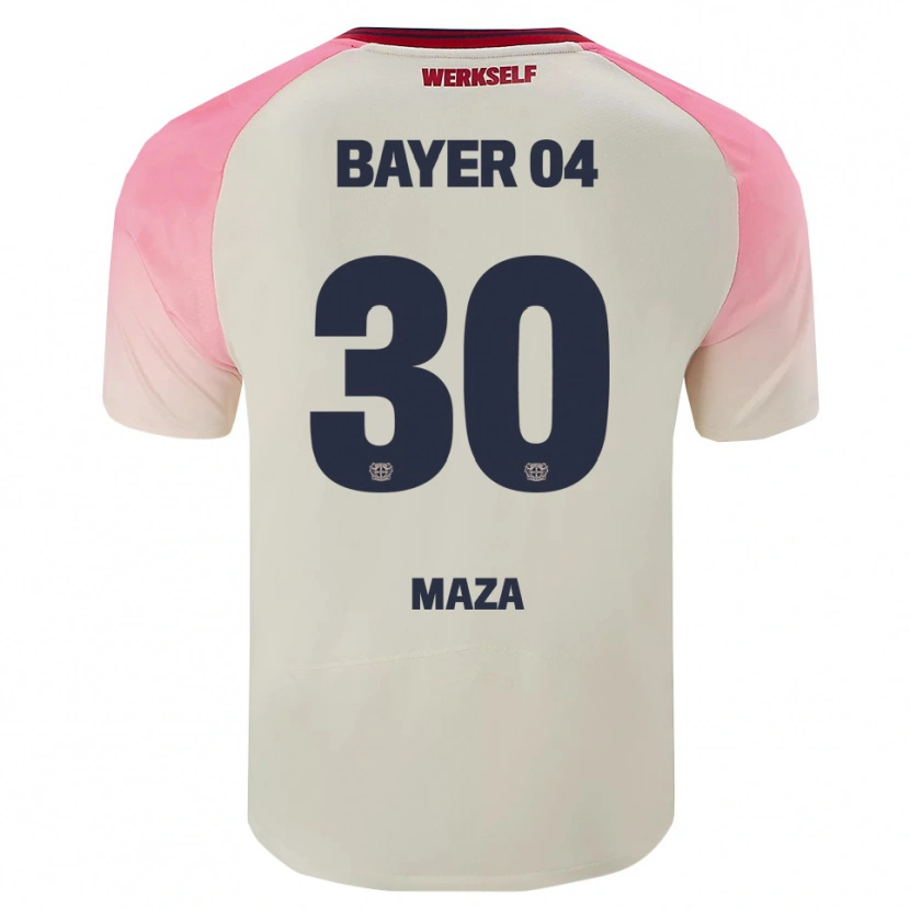 Danxen Homem Camisola Ibrahim Maza #30 Rosa Branco Sujo Alternativa 2025/26 Camisa