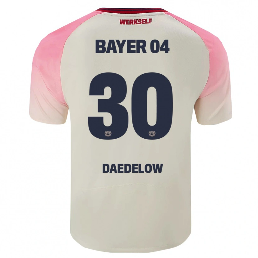 Danxen Homem Camisola Ida Daedelow #30 Rosa Branco Sujo Alternativa 2025/26 Camisa