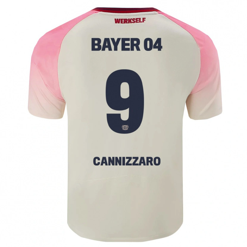 Danxen Homem Camisola Simone Cannizzaro #9 Rosa Branco Sujo Alternativa 2025/26 Camisa