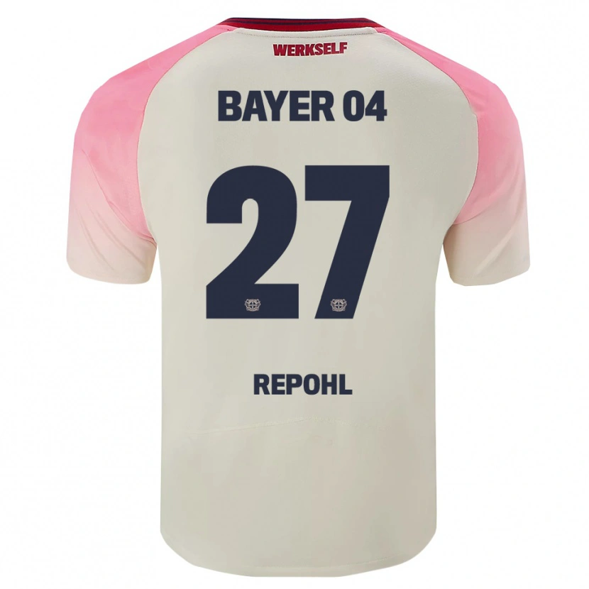 Danxen Homem Camisola Friederike Repohl #27 Rosa Branco Sujo Alternativa 2025/26 Camisa