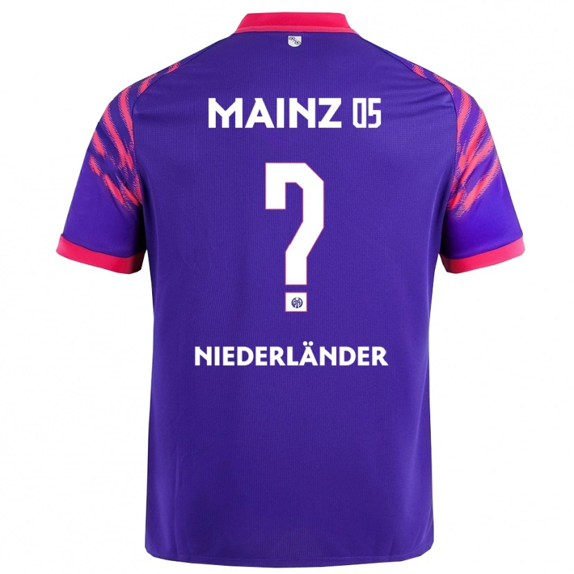 Danxen Homem Camisola Lennart Niederländer #0 Marinho Rosa Alternativa 2025/26 Camisa