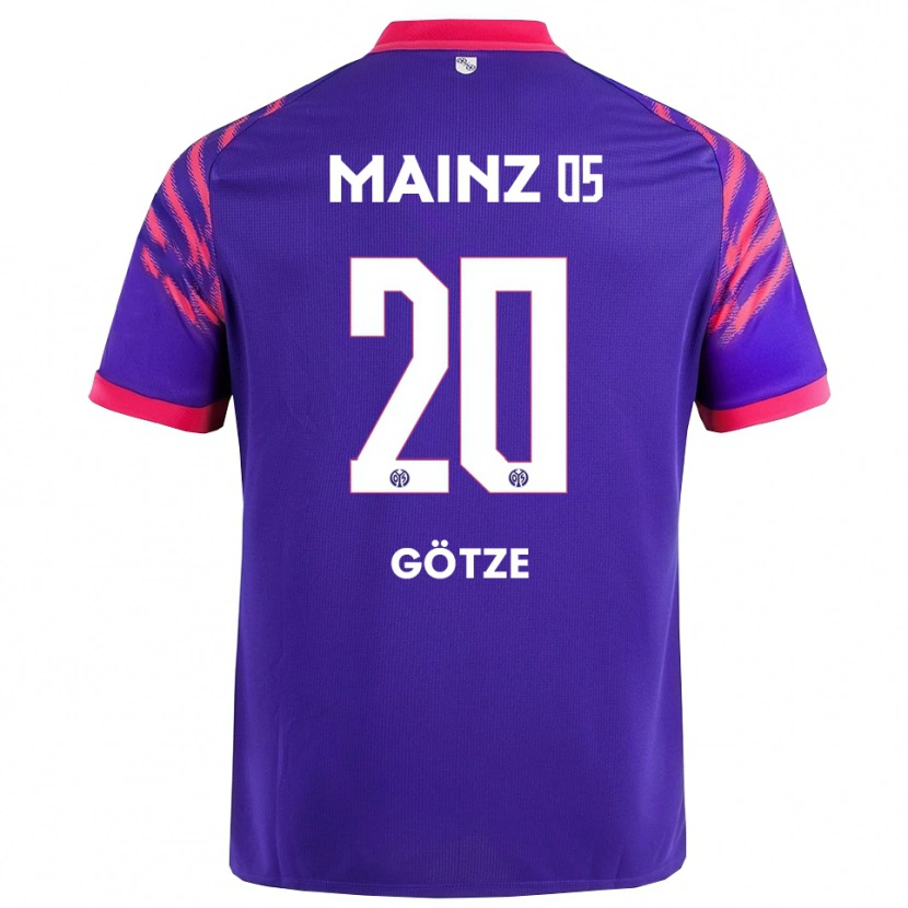 Danxen Homem Camisola Justus Götze #20 Marinho Rosa Alternativa 2025/26 Camisa