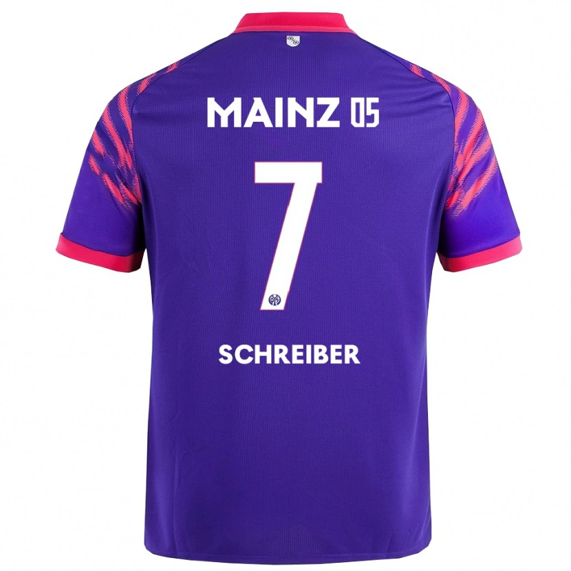 Danxen Homem Camisola Philipp Schreiber #7 Marinho Rosa Alternativa 2025/26 Camisa