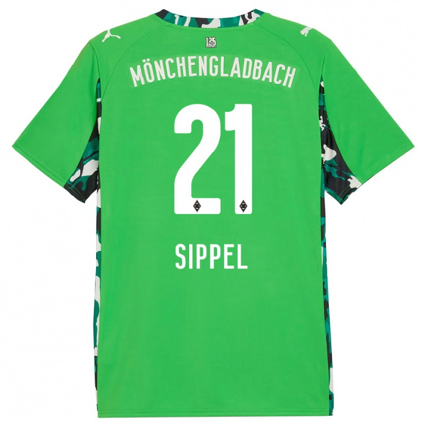 Danxen Homem Camisola Tobias Sippel #21 Verde Preto Alternativa 2025/26 Camisa