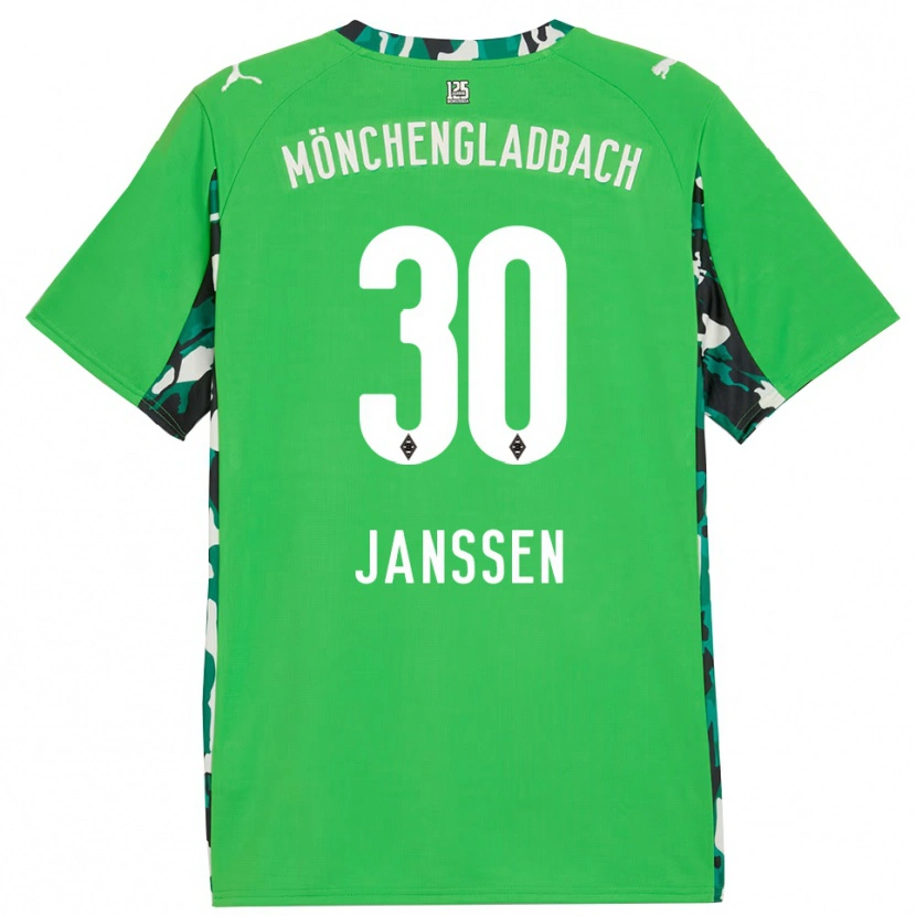 Danxen Homem Camisola Annalena Janssen #30 Verde Preto Alternativa 2025/26 Camisa