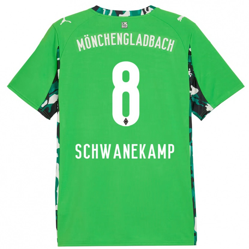 Danxen Homem Camisola Jana Schwanekamp #8 Verde Preto Alternativa 2025/26 Camisa