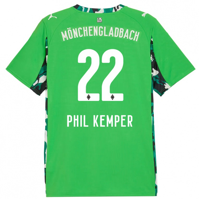 Danxen Homem Camisola Phil Kemper #22 Verde Preto Alternativa 2025/26 Camisa