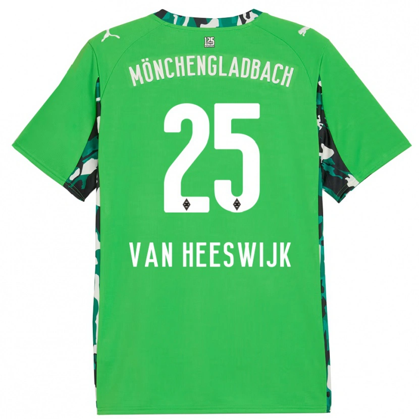 Danxen Homem Camisola Amber Van Heeswijk #25 Verde Preto Alternativa 2025/26 Camisa