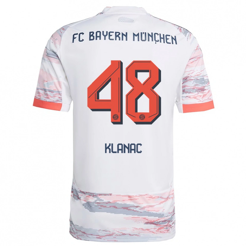 Danxen Homem Camisola Leon Klanac #48 Branco Cinza Alternativa 2025/26 Camisa