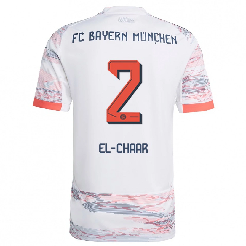 Danxen Homem Camisola Adam El-Chaar #2 Branco Cinza Alternativa 2025/26 Camisa