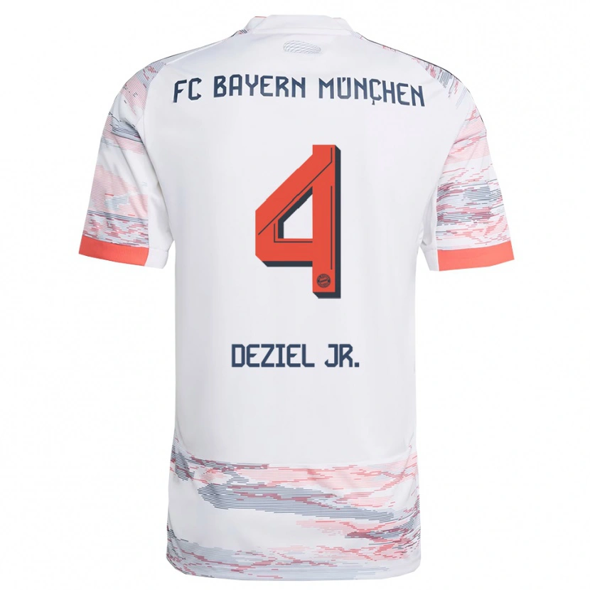 Danxen Homem Camisola Robert Deziel Jr. #4 Branco Cinza Alternativa 2025/26 Camisa