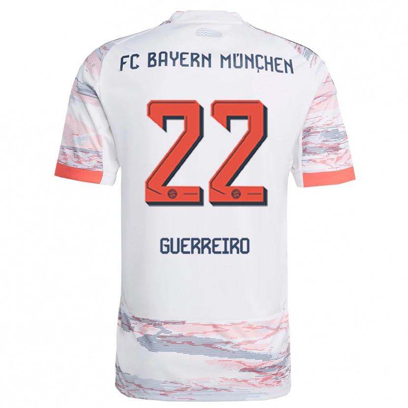 Danxen Homem Camisola Raphaël Guerreiro #22 Branco Cinza Alternativa 2025/26 Camisa