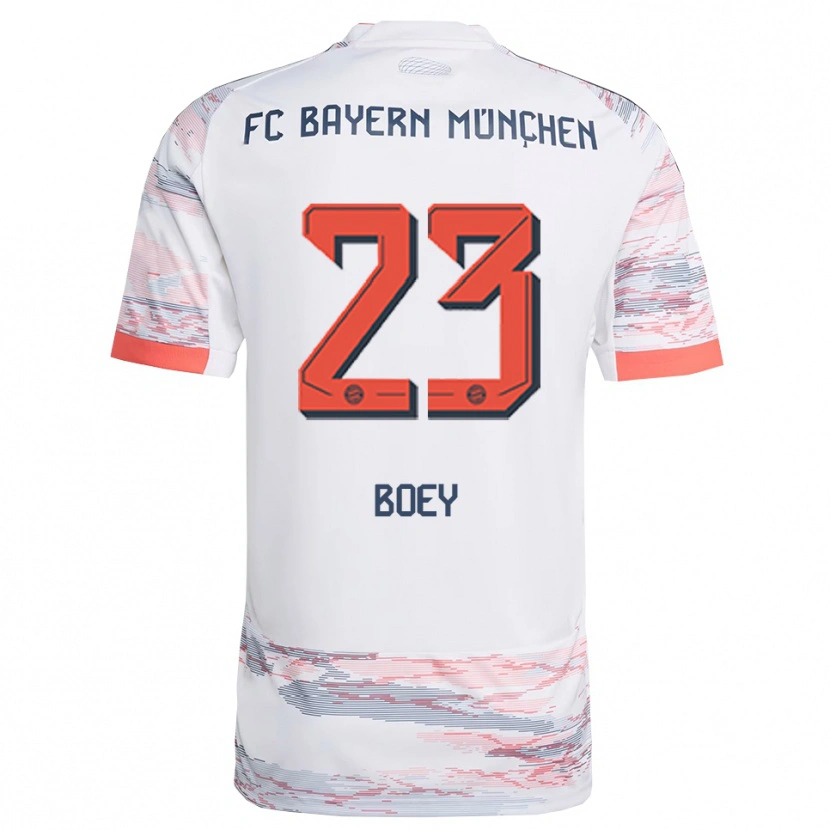 Danxen Homem Camisola Sacha Boey #23 Branco Cinza Alternativa 2025/26 Camisa