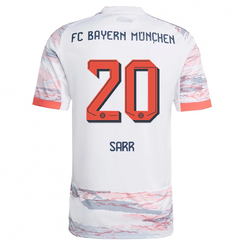 Danxen Homem Camisola Bouna Sarr #20 Branco Cinza Alternativa 2025/26 Camisa