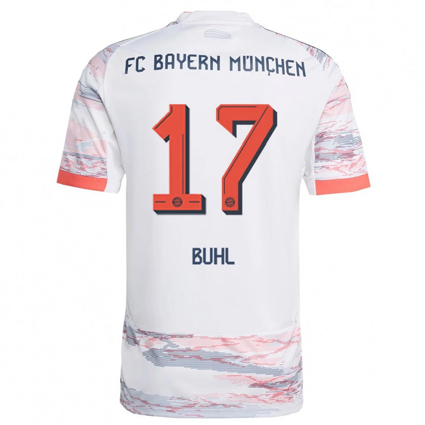 Danxen Homem Camisola Klara Buhl #17 Branco Cinza Alternativa 2025/26 Camisa