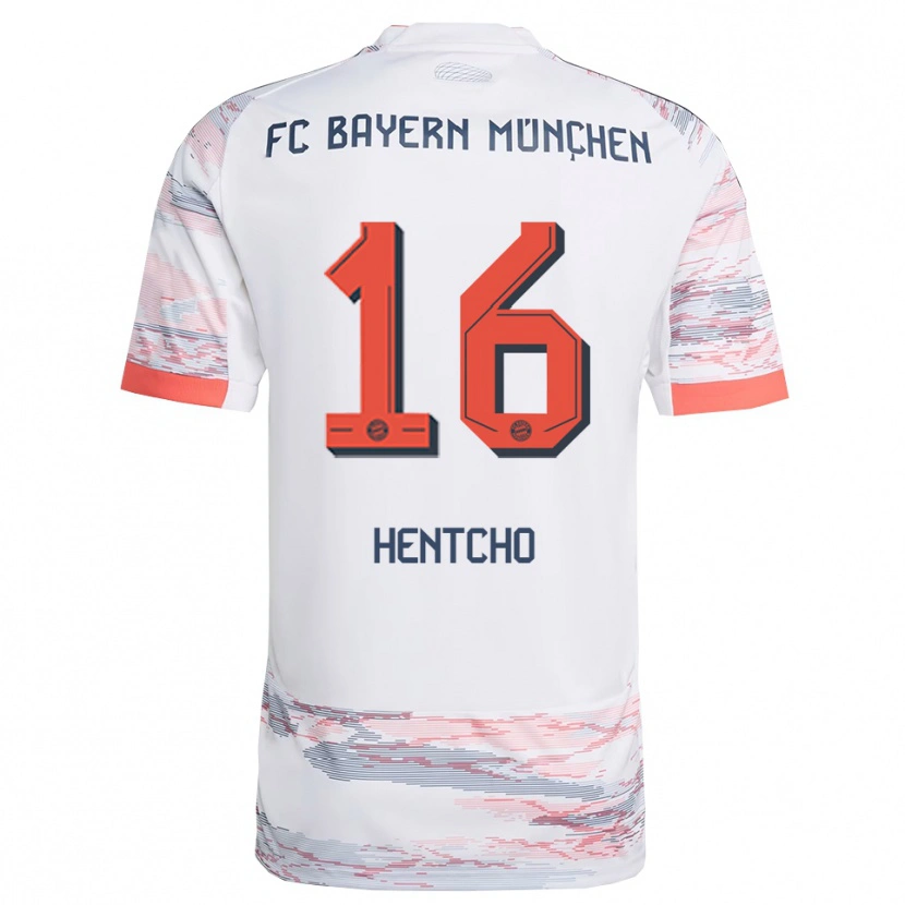 Danxen Homem Camisola Aristide Hentcho #16 Branco Cinza Alternativa 2025/26 Camisa
