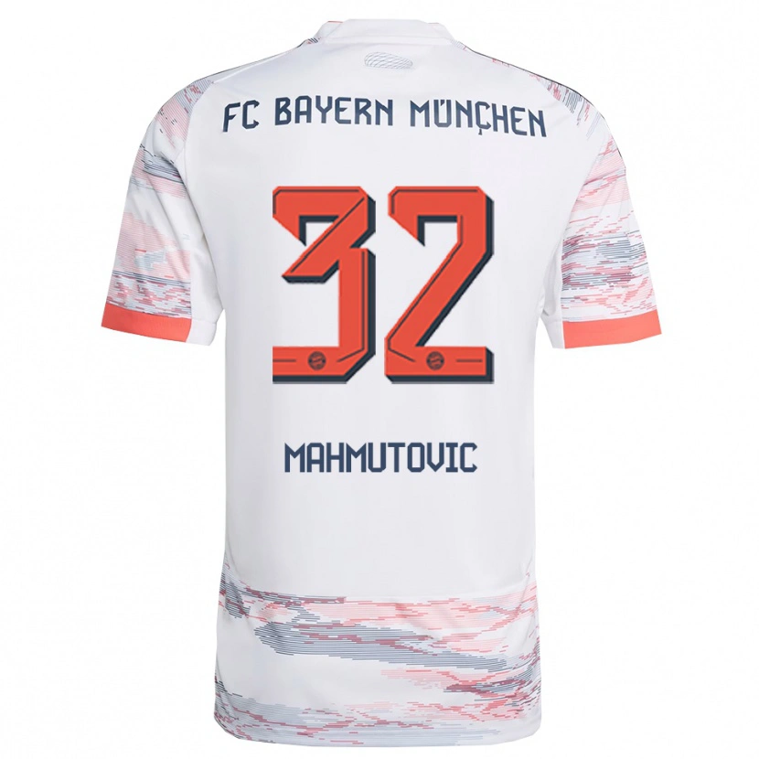 Danxen Homem Camisola Ena Mahmutovic #32 Branco Cinza Alternativa 2025/26 Camisa