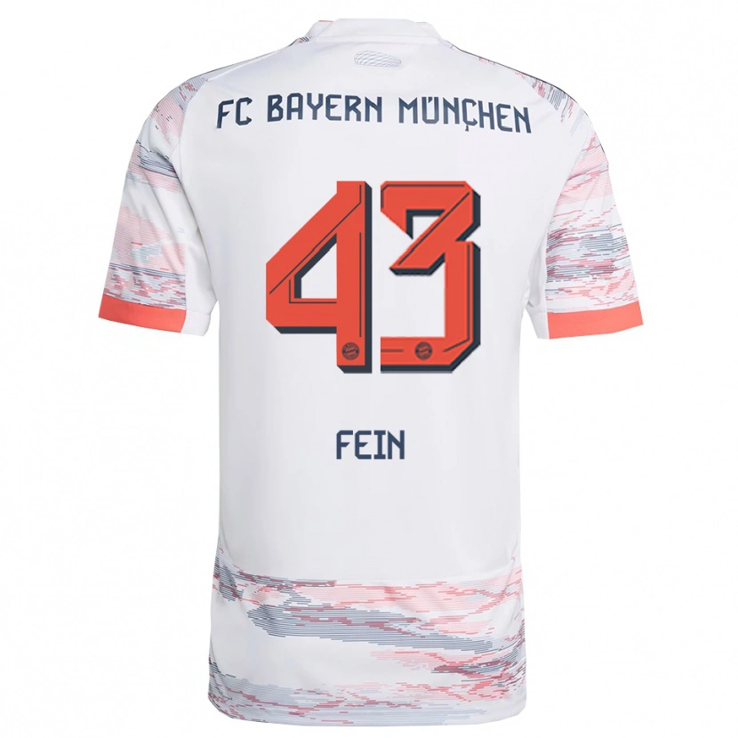 Danxen Homem Camisola Adrian Fein #43 Branco Cinza Alternativa 2025/26 Camisa