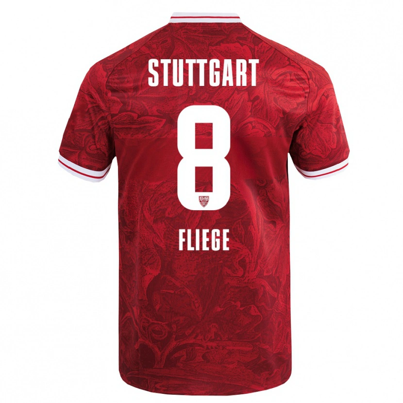 Danxen Homem Camisola Anna Fliege #8 Vermelho Preto Alternativa 2025/26 Camisa