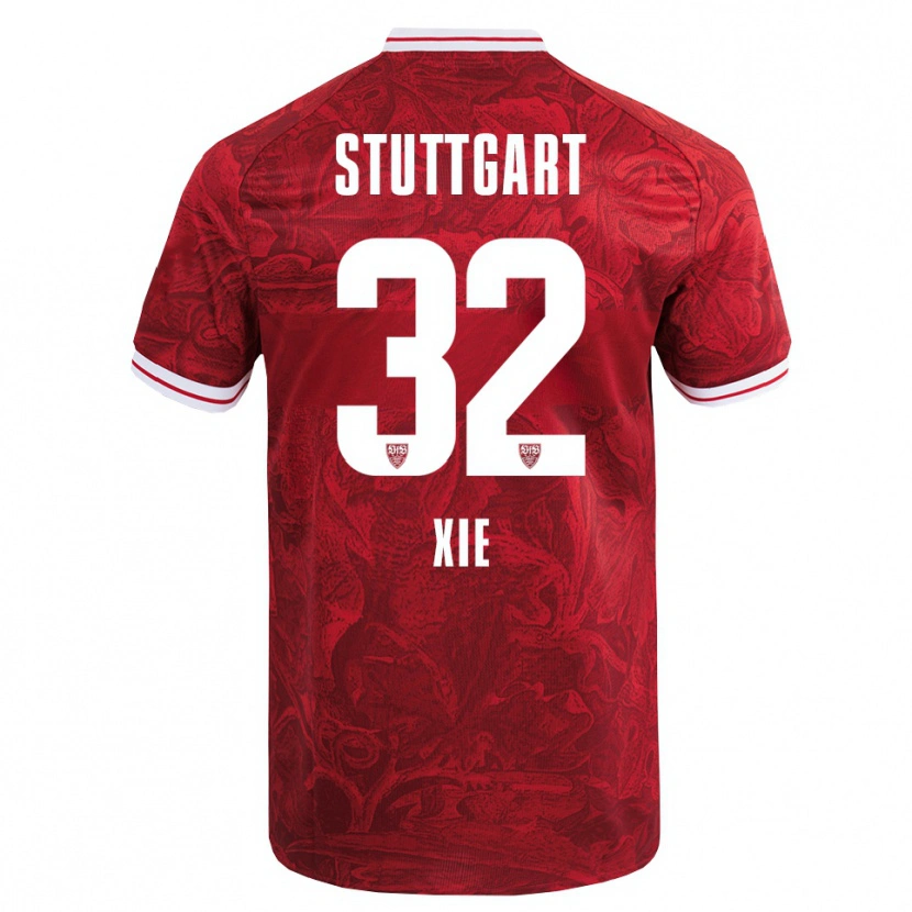 Danxen Homem Camisola Alexander Xie #32 Vermelho Preto Alternativa 2025/26 Camisa