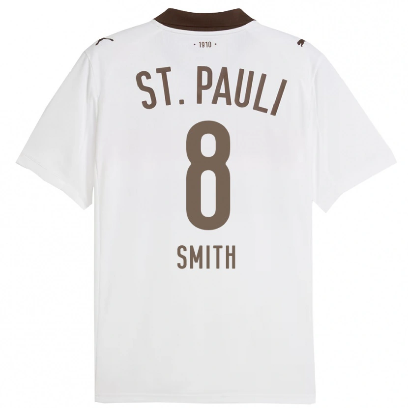 Danxen Homem Camisola Eric Smith #8 Branco Vermelho Alternativa 2025/26 Camisa