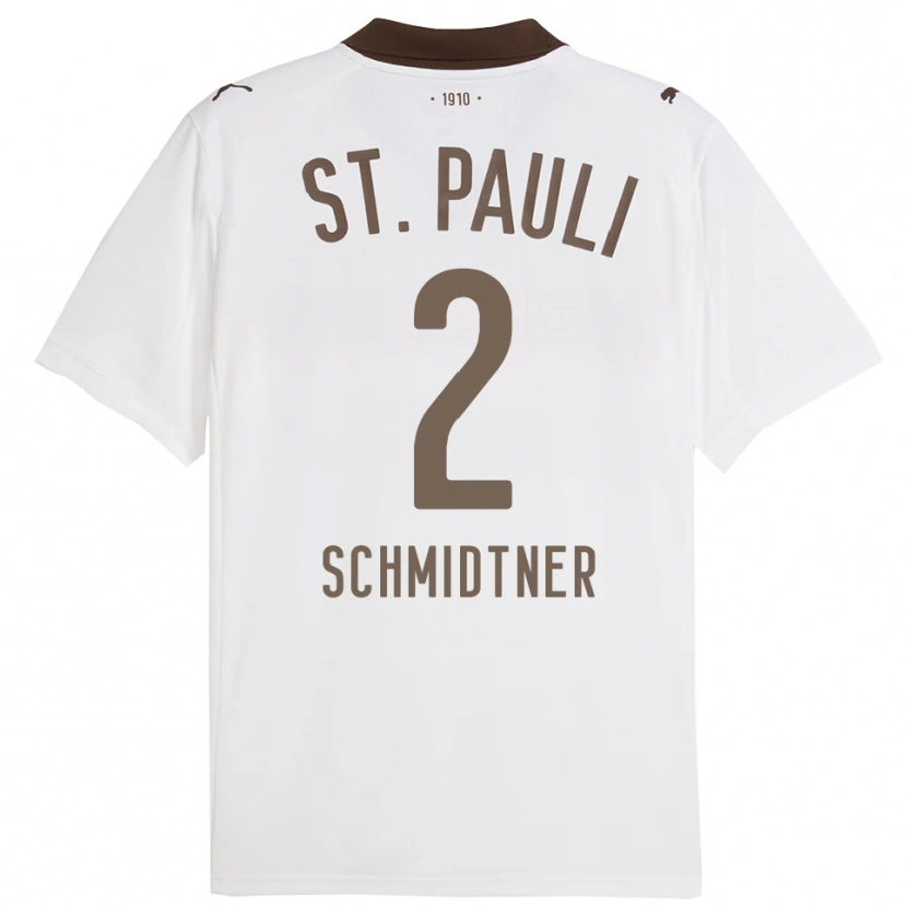 Danxen Homem Camisola Victor Schmidtner #2 Branco Vermelho Alternativa 2025/26 Camisa