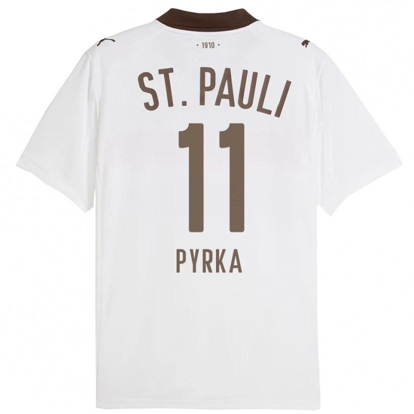Danxen Homem Camisola Arkadiusz Pyrka #11 Branco Vermelho Alternativa 2025/26 Camisa