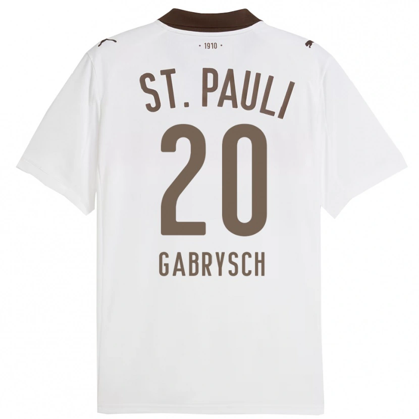 Danxen Homem Camisola David Gabrysch #20 Branco Vermelho Alternativa 2025/26 Camisa